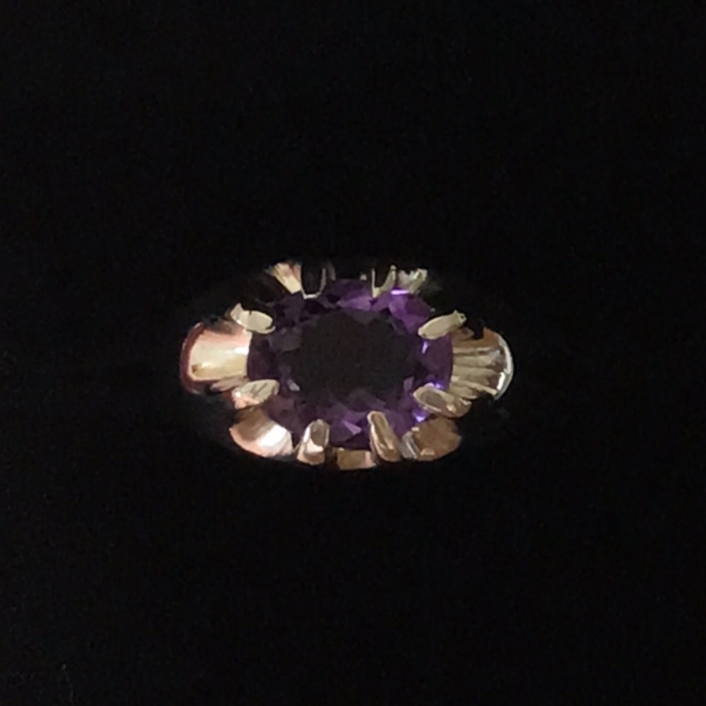 ❌❌❌SOLD❌❌❌NWOT 2 CTW AMETHYST BELCHER STERLING SILVER RING - Picture 6 of 10